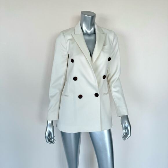 REISS women white jacket blazer size 2 US Retail 650$ - Picture 1 of 10
